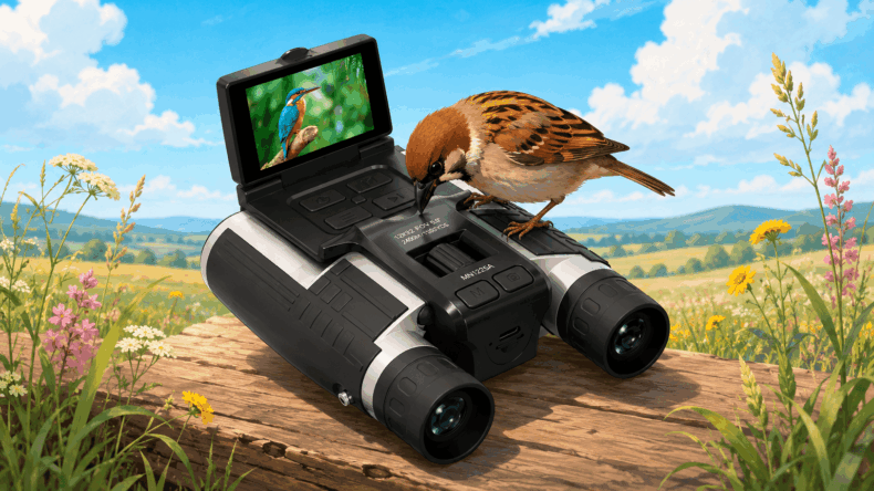 Binoculares para observación de aves con cámara