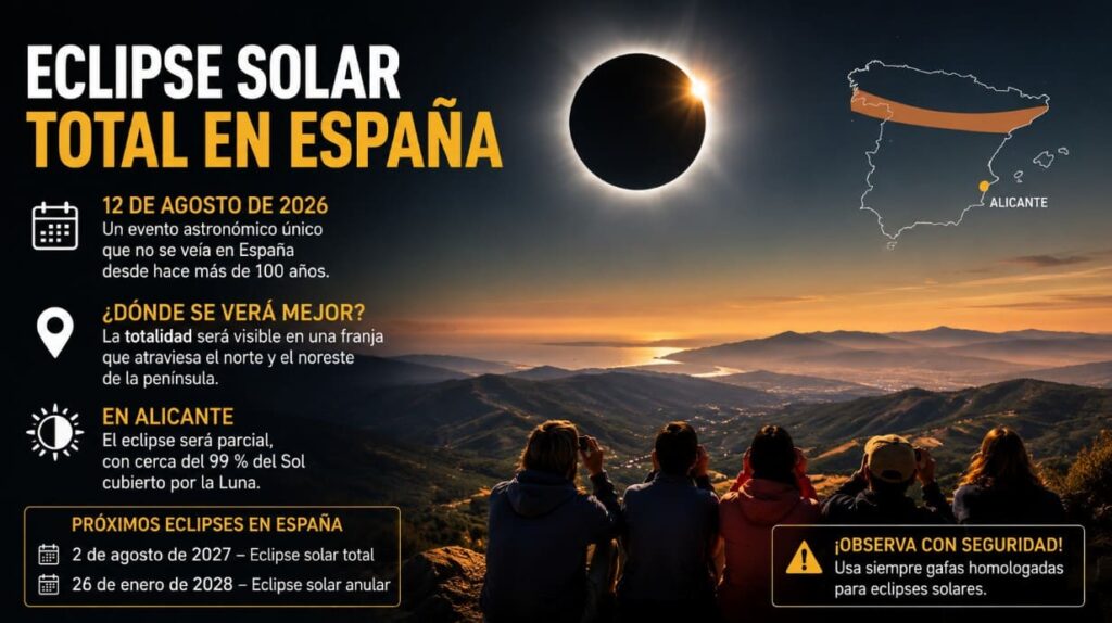 Eclipse solar en España el 12 de agosto de 2026