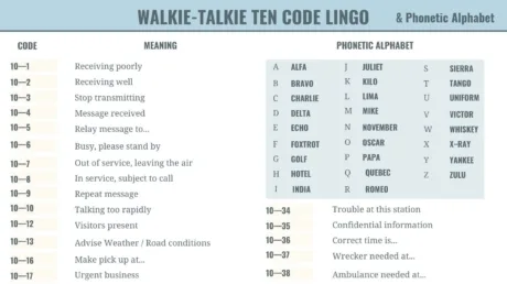 Walkie Talkie Lingo codes (PDF inside!)